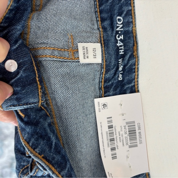 Classic wide Leg Blue Denim Women's Jeans on 34th Y2K 90s - Picture 2 of 7